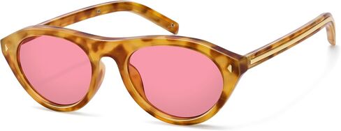 COASION Retro Oval Cat Eye Sunglasses - Small Face Trendy Narrow Frame Shades for Women in Kuwait