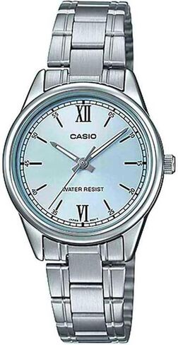 Casio LTP-V005D-2B3 Women's Standard Stainless Steel Pale Blue Dial 3-Hand Analog Watch in Kuwait