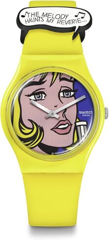 Swatch Gent Biosourced Unisex Watch Casual Polymer Yellow Quartz Waterproof Reverie By Roy Lichtenstein, The Watch in Kuwait