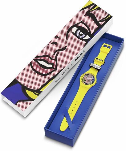 Swatch Gent Biosourced Unisex Watch Casual Polymer Yellow Quartz Waterproof Reverie By Roy Lichtenstein, The Watch in Kuwait