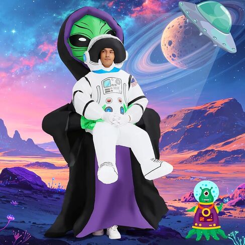 GOOSH Alien Costume Halloween Inflatable Costume for Adults Women Men Blow up for Parade Party Cosplay in Kuwait