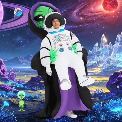 GOOSH Alien Costume Halloween Inflatable Costume for Adults Women Men Blow up for Parade Party Cosplay in Kuwait