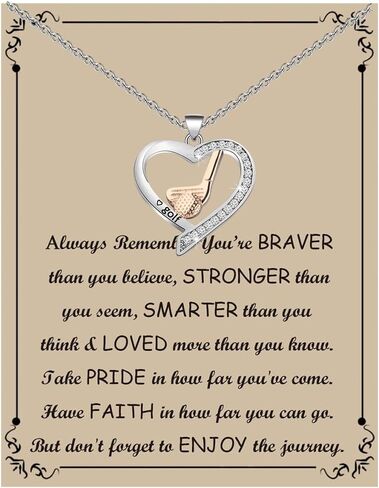 FUSTMW Women's Golf Necklace & Bracelet - Golf Jewelry Gifts for Ladies & Players in Kuwait