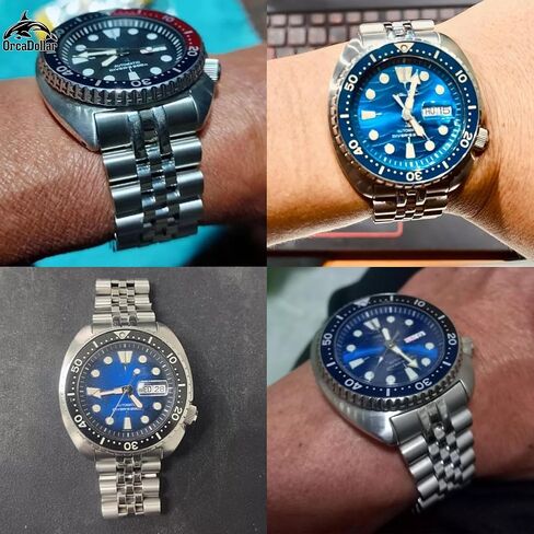 SKTT 02J Solid jubilees stainless steel bracelet for Seiko new New Turtles features a 2.5mm fat spring bar and V-clasp double lock buckle. Curved end link perfectly fit your New Turtles SRP777 SRP775 SRP773 SRPA21 in Saudi Arabia