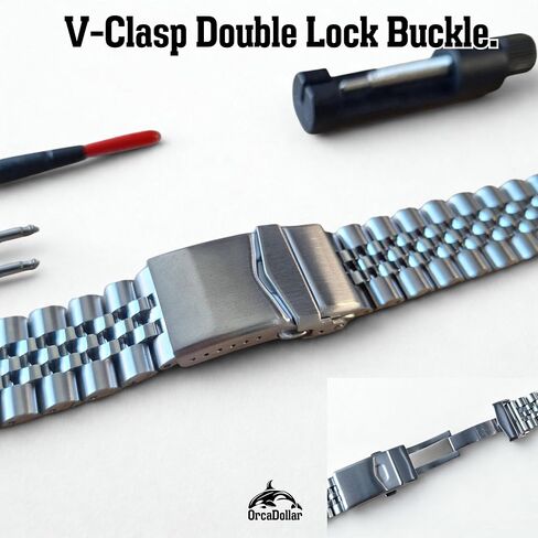 SKTT 02J Solid jubilees stainless steel bracelet for Seiko new New Turtles features a 2.5mm fat spring bar and V-clasp double lock buckle. Curved end link perfectly fit your New Turtles SRP777 SRP775 SRP773 SRPA21 in Saudi Arabia