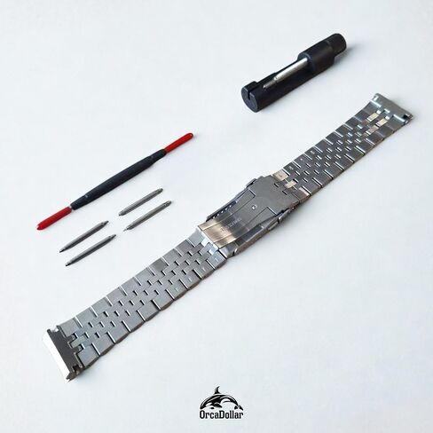 SKTT 02J Solid jubilees stainless steel bracelet for Seiko new New Turtles features a 2.5mm fat spring bar and V-clasp double lock buckle. Curved end link perfectly fit your New Turtles SRP777 SRP775 SRP773 SRPA21 in Saudi Arabia