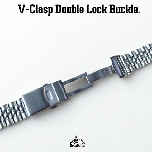 SKTT 02J Solid jubilees stainless steel bracelet for Seiko new New Turtles features a 2.5mm fat spring bar and V-clasp double lock buckle. Curved end link perfectly fit your New Turtles SRP777 SRP775 SRP773 SRPA21 in Saudi Arabia