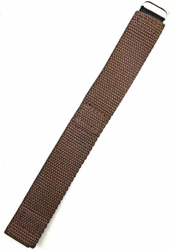 NewLife 20mm Long, Adjustable-Length, Dark Brown/Black, Nylon Watchstrap | Heavy Duty, Hook and Loop, Sport Replacement Wrist Watchband for Men and Women in Kuwait