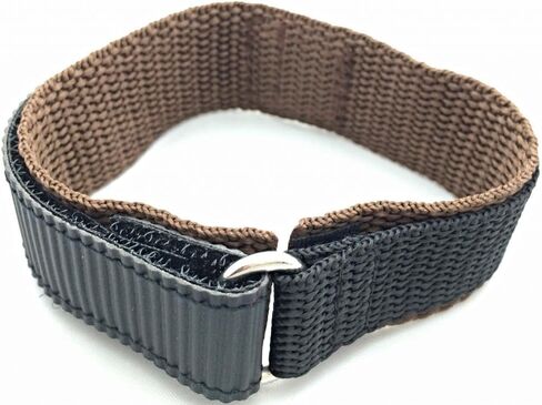 NewLife 20mm Long, Adjustable-Length, Dark Brown/Black, Nylon Watchstrap | Heavy Duty, Hook and Loop, Sport Replacement Wrist Watchband for Men and Women in Kuwait