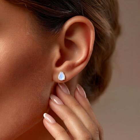 Turquoise Earrings 14k Gold Plated 925 Sterling Silver Teardrop Hypoallergenic Stud Earrings Jewelry For Women Mothers Day Gifts for Mom in Kuwait
