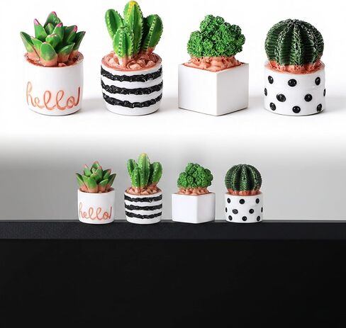 Cute Car Accessories for Women 4PCS Tiny Plants Dashboard Decorations, Car Dashboard Decorations Mini Succulent Cars Decor Mini Cars Ornament Screen Ornament Accessories in Saudi Arabia