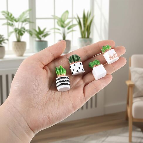 Cute Car Accessories for Women 4PCS Tiny Plants Dashboard Decorations, Car Dashboard Decorations Mini Succulent Cars Decor Mini Cars Ornament Screen Ornament Accessories in Saudi Arabia