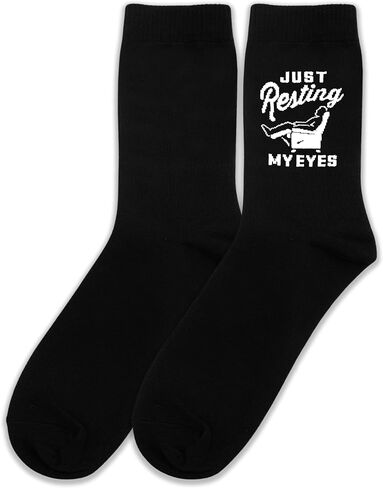 Just Resting My Eyes – Funny Relaxed Dad Socks | Lazy Day Gift Idea.(154) in Saudi Arabia