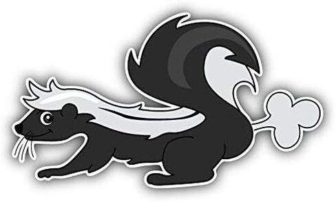 DG Graphics Skunk Funny Art Decor 5'' x 3'' Vinyl Decal Sticker Wall Window Any Smooth Surface in Kuwait