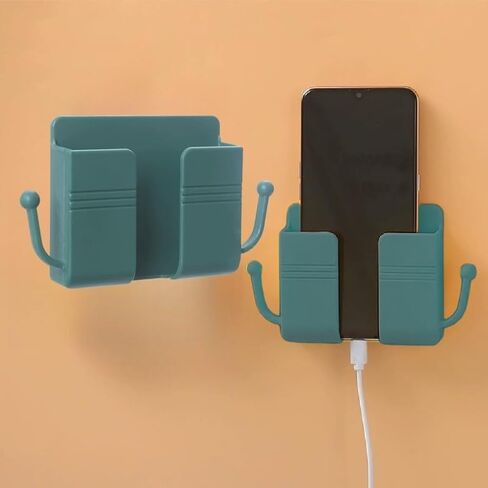 Floating Wall Shelf for Phone and Remote, Adjustable Plastic Storage Organizer, Wall-Mount Holder for Various Room Types(Green) in Kuwait