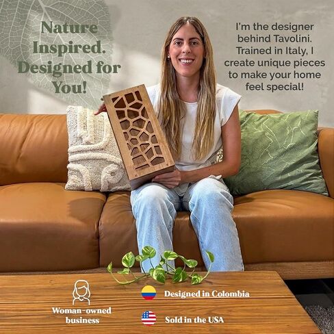Solid Wood Floating Cube Shelves, Set of 2 - Italian-Designed Wall Box Shelves with Carved Organic Cut-Out, Unique Wall Decor for Bathroom, Bedroom, & Living Room | TAVOLINI in Kuwait