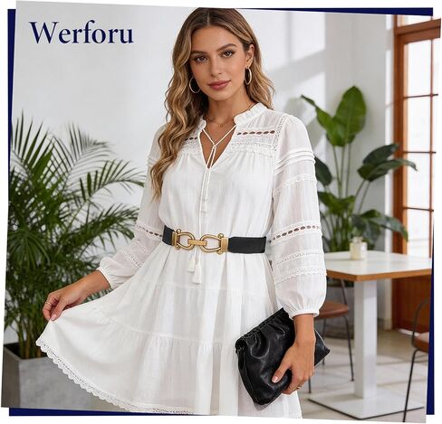 5 Color Women Skinny Elastic Belt with Gold Buckle Retro Stretch Waist Belt Set for Dresses in Saudi Arabia