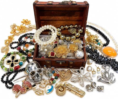 Mystery Jewelry Jar, Vintage,Goth Surprise Jewelry Set Gift for Her in Saudi Arabia