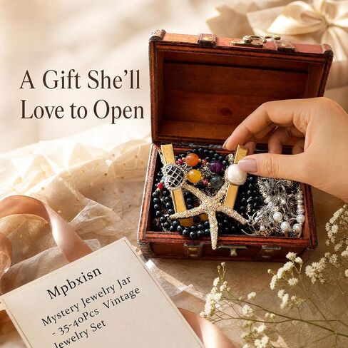 Mystery Jewelry Jar, Vintage,Goth Surprise Jewelry Set Gift for Her in Saudi Arabia