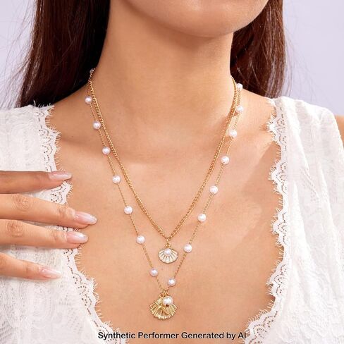 16Pcs Seashell Starfish Jewelry Set for Women - Mermaid Jewelry with Starfish Earrings, Ring Necklace Earrings Costume in Saudi Arabia