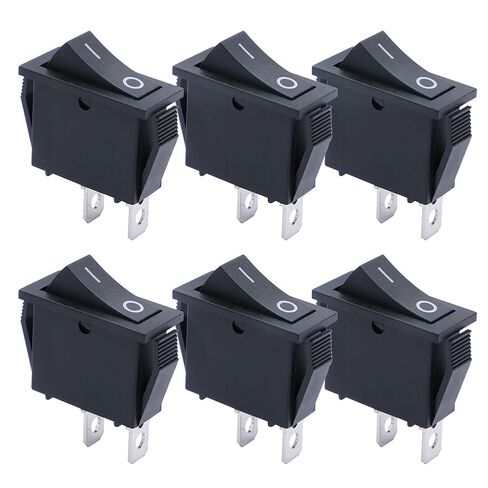 MXUTEUK 3PCS AC110V/120V Rocker Switch DPST ON-OFF 4 دبوس الضوء الأحمر الإضاءة مفتاح تبديل Snap-in Toggle ، AC 250V 6A 125V 10A ، استخدام للأجهزة المنزلية MXU2-201NR in Kuwait