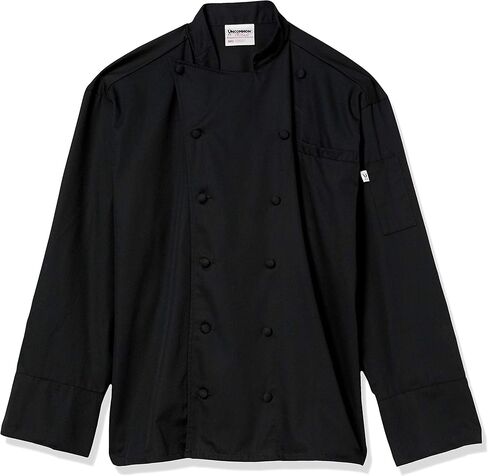 معطف Uncommon Threads Barbados Chef مع شبكة خلفية بفتحة تهوية احترافية، أسود، 4XL 0481-0108 in Saudi Arabia