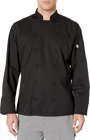 معطف Uncommon Threads Barbados Chef مع شبكة خلفية بفتحة تهوية احترافية، أسود، 4XL 0481-0108 in Saudi Arabia