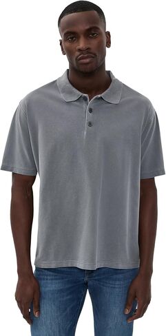 FRAME Men's Washed Light Pique Polo in Saudi Arabia