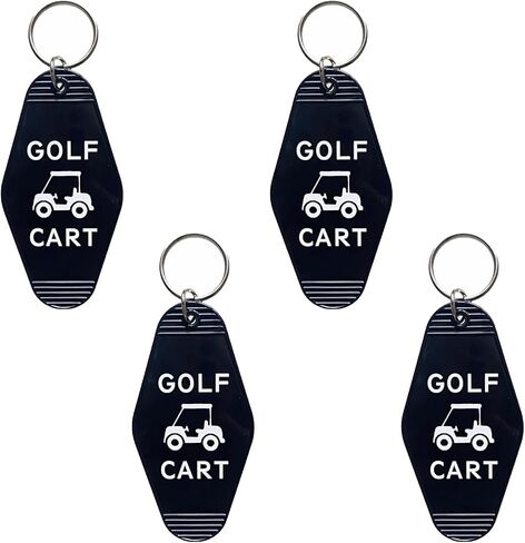 4 PCS Golf Cart Keychain Sport Themed Motel Golf Cart Key Chain for Women Man Golf Lovers Golf Souvenirs Gift in Saudi Arabia