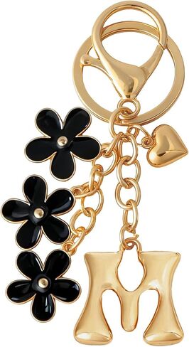 Snycler Bubble Initial Keychain Cute Flower Charms Keyring for Handbag Backpack–Personalized A-Z Letter Charms Gift for Women in Saudi Arabia