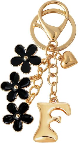 Snycler Bubble Initial Keychain Cute Flower Charms Keyring for Handbag Backpack–Personalized A-Z Letter Charms Gift for Women in Saudi Arabia