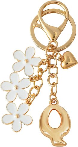 Snycler Bubble Initial Keychain Cute Flower Charms Keyring for Handbag Backpack–Personalized A-Z Letter Charms Gift for Women in Saudi Arabia
