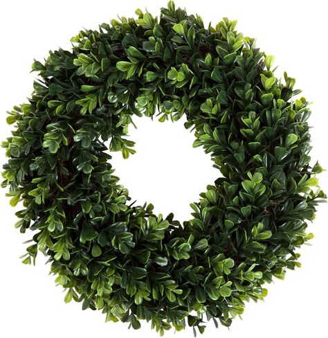 Pure Garden 12" Boxwood Wreath Set of 2 - Round Summer Wreaths for Front Door - Indoor/Outdoor UV Resistant Artificial Spring, Winter, Fall, or Summer Wreath in Saudi Arabia