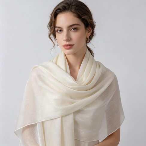 Chiffon Scarf for Women Lightweight Breathable Sunscreen Shawls Wraps for All Seasons Travel in Saudi Arabia