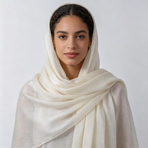 Chiffon Scarf for Women Lightweight Breathable Sunscreen Shawls Wraps for All Seasons Travel in Kuwait