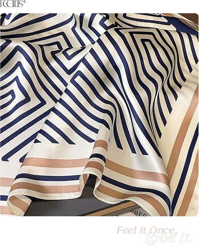 100% Mulberry Silk Head Scarf for Women - 27.5" Square Hair Scarf, Natural Silk Neckerchief in Saudi Arabia