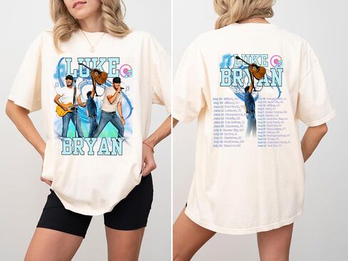 قميص جولة Word On The Street 2026، قميص Luke Country Music، قميص رعاة البقر الغربي، قميص رعاة البقر، تي شيرت عاشق الموسيقى، تي شيرت الموسيقى الغربية، تي شيرت الحفلة الريفية in Kuwait