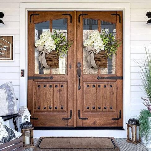 Spring Wildflower Door Hanging Basket Wreath Spring Welcome Sign Easter Day for Front Door, Home Decor in Saudi Arabia