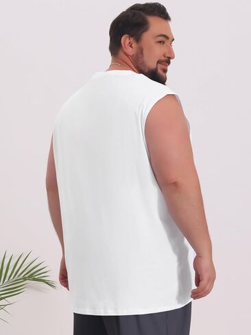 Men's Big & Tall V-Neck Tank Top Soft Breathable Sleeveless Undershirt for Everyday Comfort in Kuwait