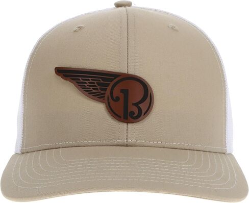 Beechcraft Half Wing Logo Heritage Trucker Hat - Buckskin Khaki/White in Saudi Arabia
