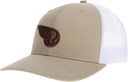 Beechcraft Half Wing Logo Heritage Trucker Hat - Buckskin Khaki/White in Saudi Arabia