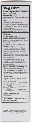 Fleet Laxative Mineral Oil Enema for Constipation, 4.5 fl oz Bottle (5 Pack) in Kuwait