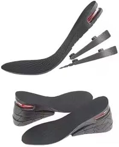 Height Increasing Insoles | Add 1 to 2 Inches | Adjustable Layered Elevator Shoe Inserts for Men & Women | Discreet | Comfort Cushion | Fits All Shoe Types in Kuwait