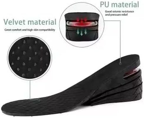 Height Increasing Insoles | Add 1 to 2 Inches | Adjustable Layered Elevator Shoe Inserts for Men & Women | Discreet | Comfort Cushion | Fits All Shoe Types in Kuwait