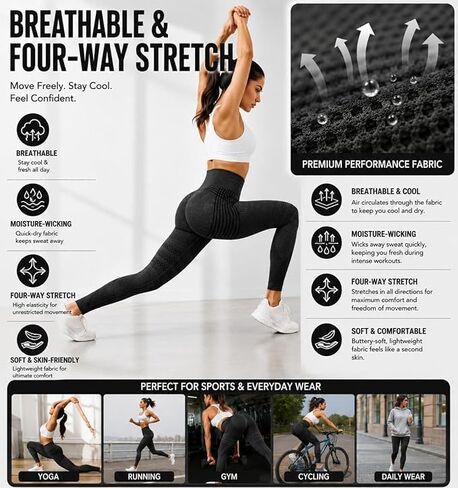 3D Cellulite Compression Leggings for Women, High Waisted Tummy Control Yoga Pants, Stretch Athletic Leggings in Kuwait