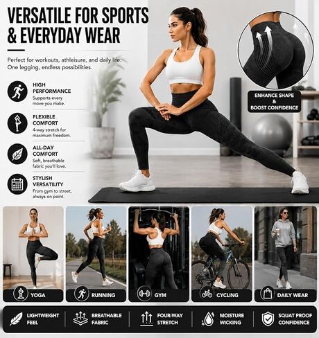 3D Cellulite Compression Leggings for Women, High Waisted Tummy Control Yoga Pants, Stretch Athletic Leggings in Kuwait