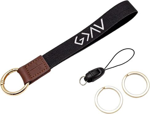 Yancorp God Is Greater Black Keychain Heavy Duty Nylon Strap with Gold Cross Ring, Christian Inspirational Car Key Holder Belt Backpack for Men and Women in Saudi Arabia