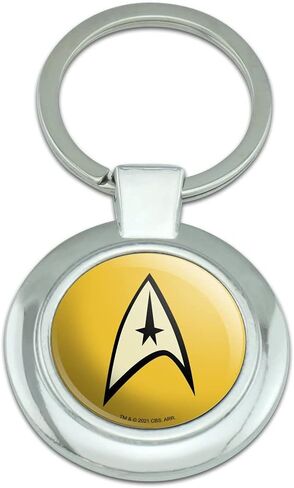 الرسومات والمزيد سلسلة مفاتيح Star Trek Command Shield أنيقة مستديرة من المعدن المطلي بالكروم in Kuwait