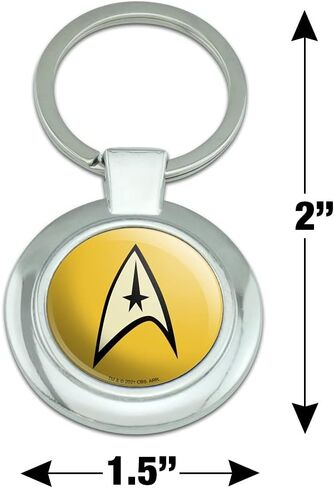 الرسومات والمزيد سلسلة مفاتيح Star Trek Command Shield أنيقة مستديرة من المعدن المطلي بالكروم in Kuwait