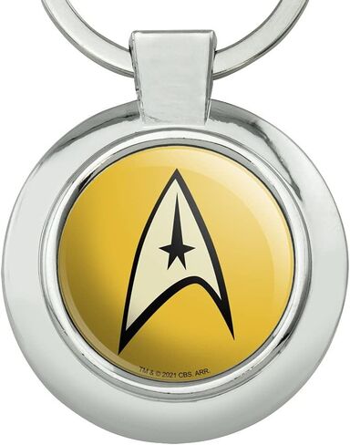 الرسومات والمزيد سلسلة مفاتيح Star Trek Command Shield أنيقة مستديرة من المعدن المطلي بالكروم in Kuwait